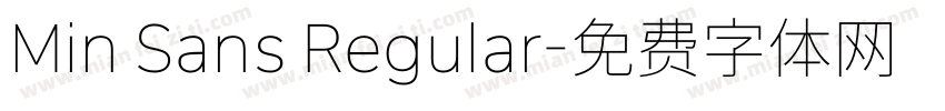 Min Sans Regular字体转换